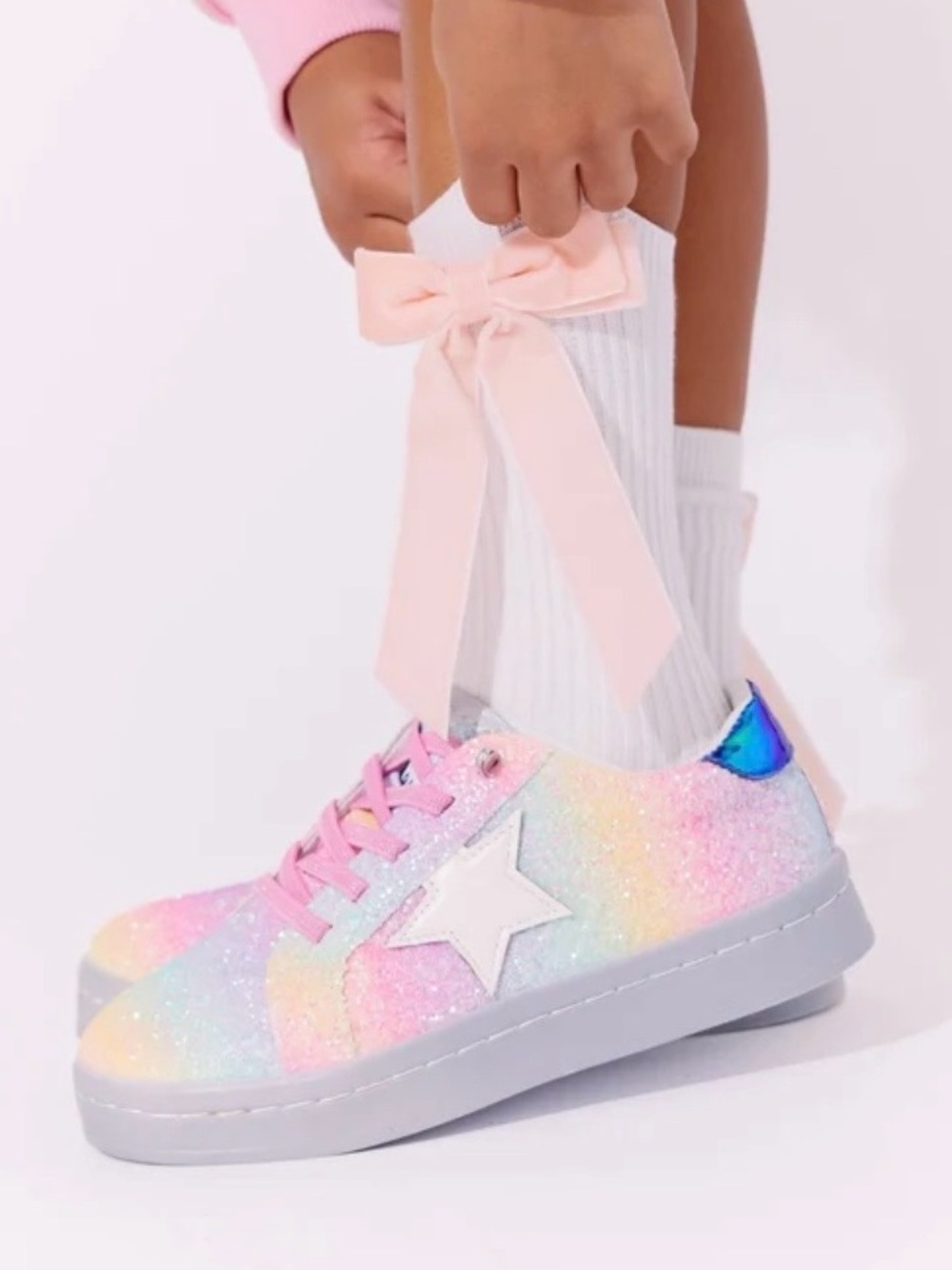 Lola + The Boys | Rainbow Ombré Star Sneakers | Size 9.5 (26)
